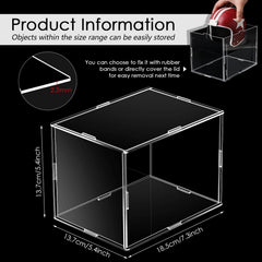 Qunclay side profile of single acrylic cube, shows slim footprint benefit