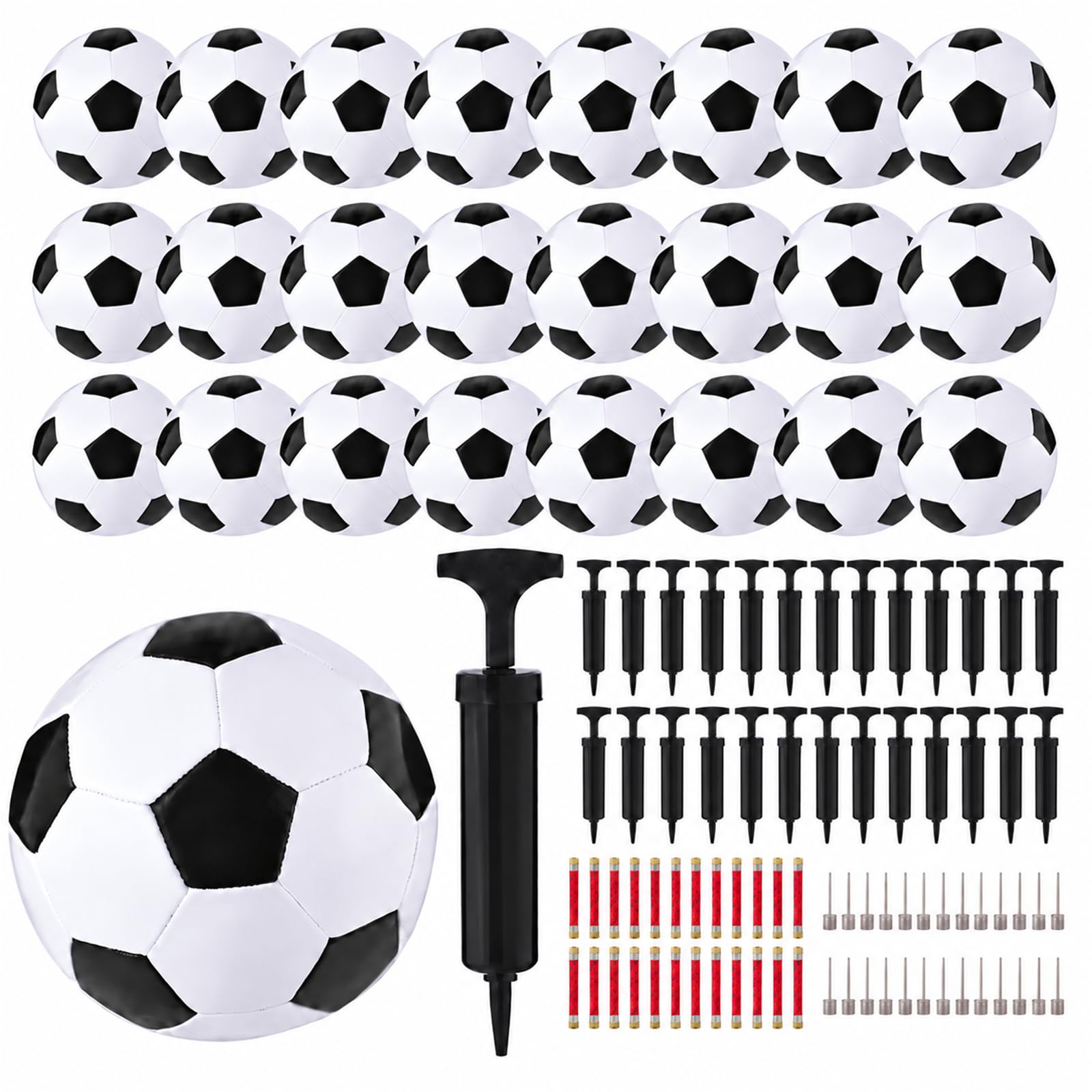 Quuhooki front package showing six boxed soccer balls and pumps for quick gifting