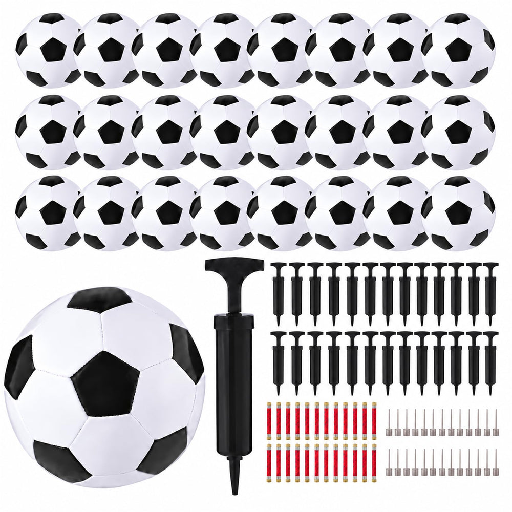 Quuhooki front package showing six boxed soccer balls and pumps for quick gifting