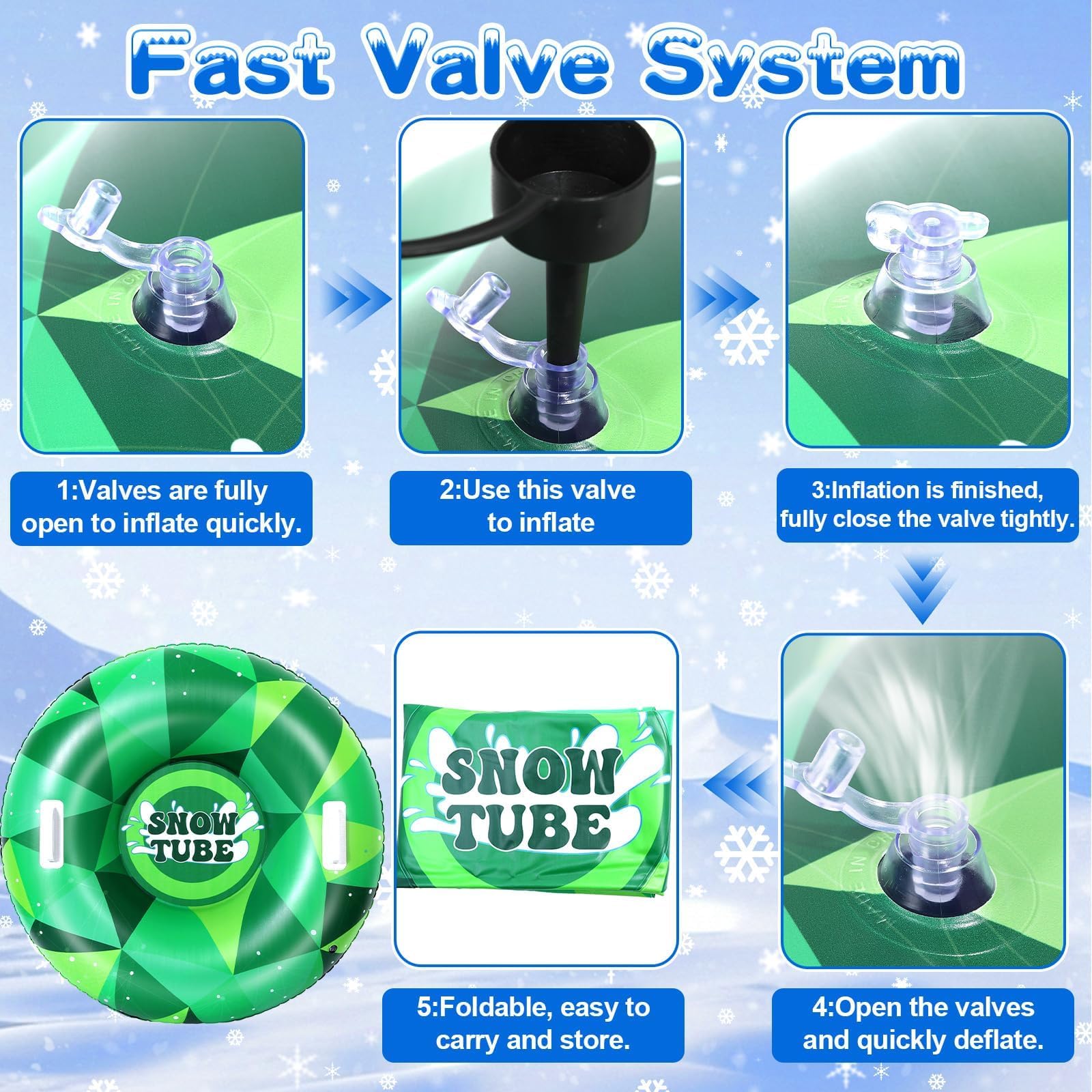 Qyeahkj three-in-one air valve closeup, enabling fast inflation and airtight seal