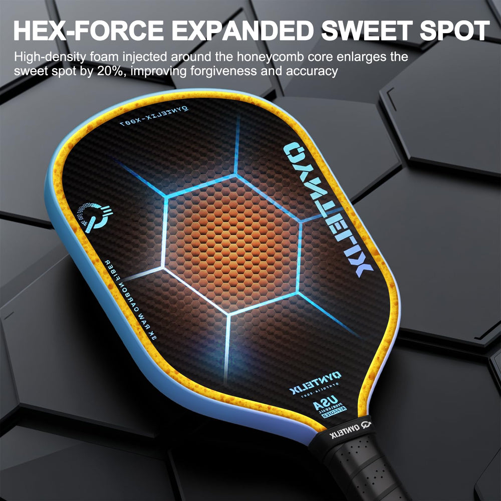 Qyntelix carbon weave texture close-up delivering spin control