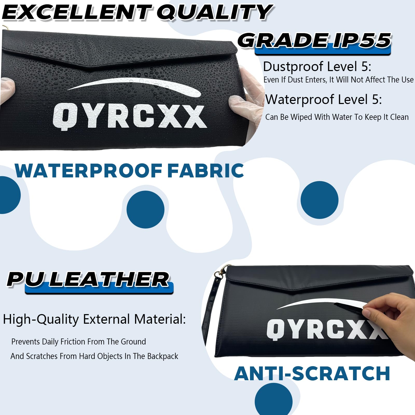 QYRCXX anti-slip base detail showing stability and secure placement on hardwood floors