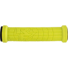RaceFace Grippler yellow front view showing clamps for secure fit and bold color