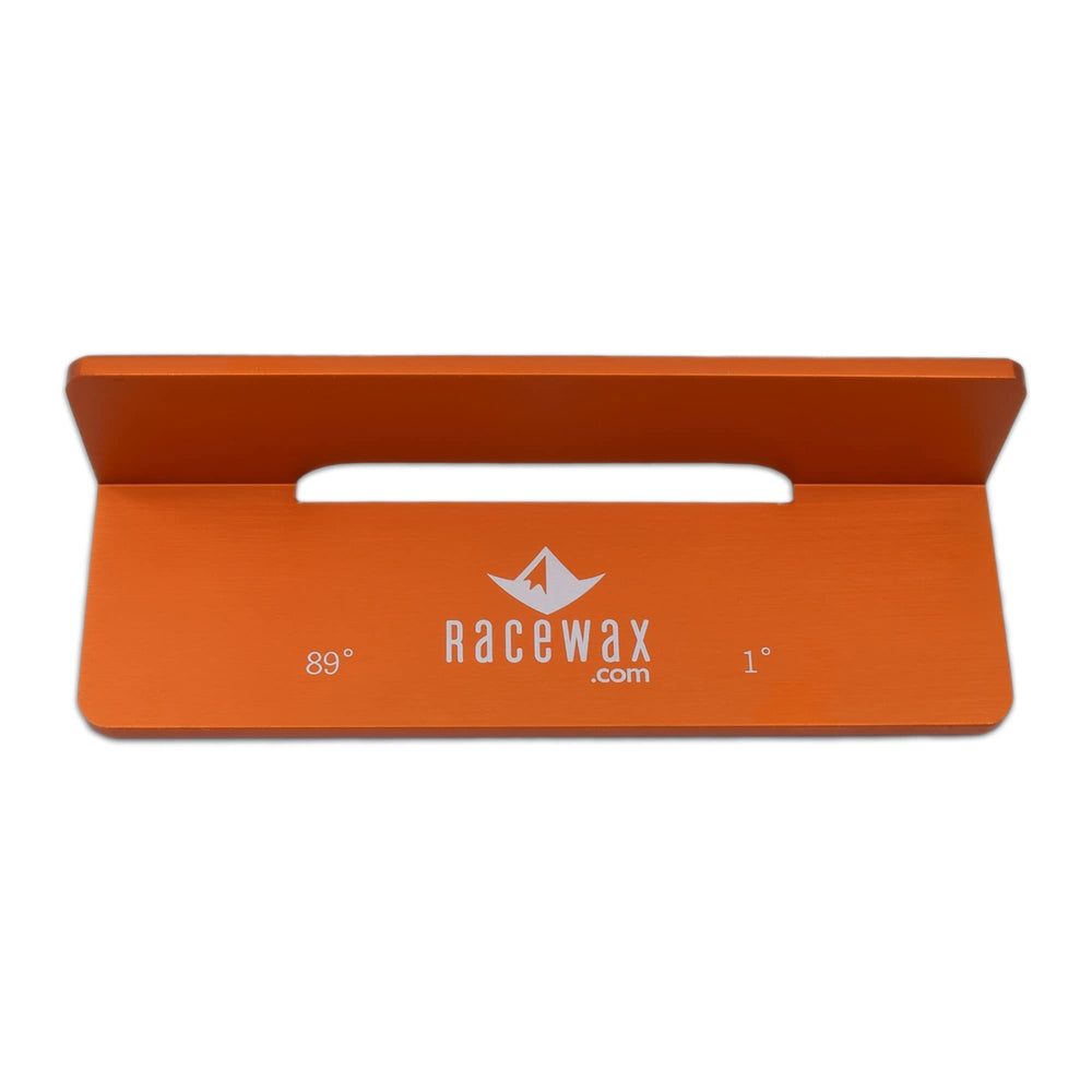 RaceWax 89 in use on a ski demonstrating consistent beveling benefit