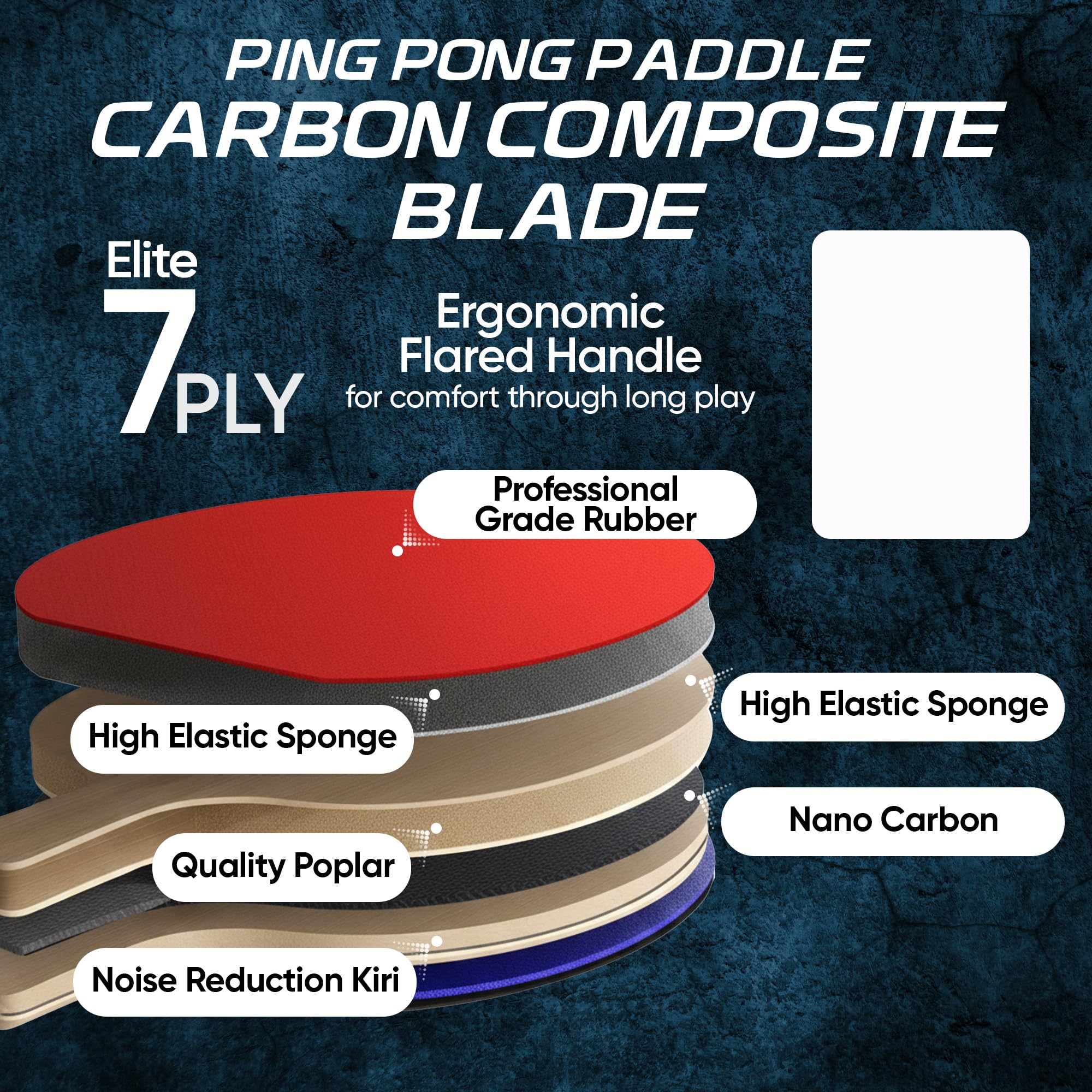 Racket Stop Inferno beside a ping pong ball showing scale and convenient handling