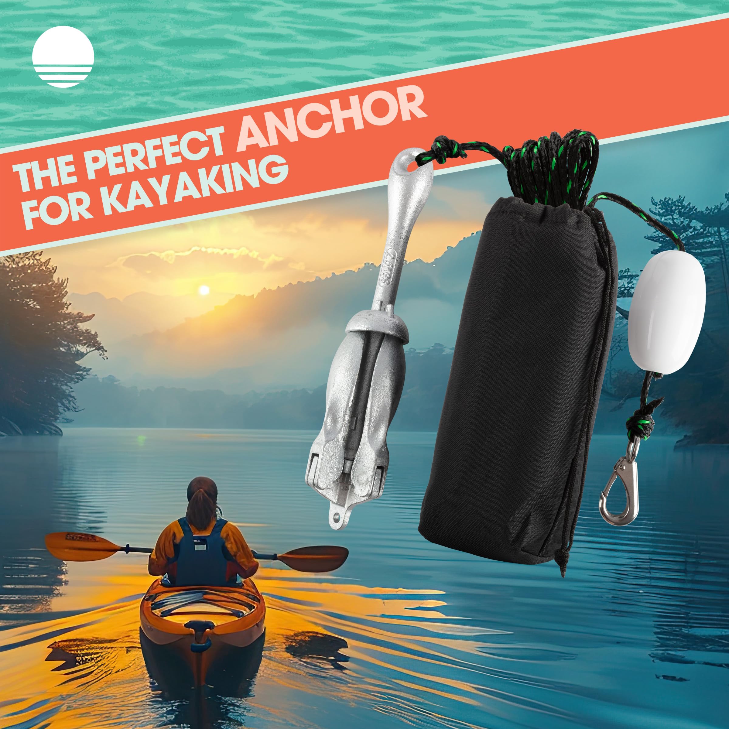 RAD Sportz close-up of folded anchor demonstrating compact storage and easy transport benefit