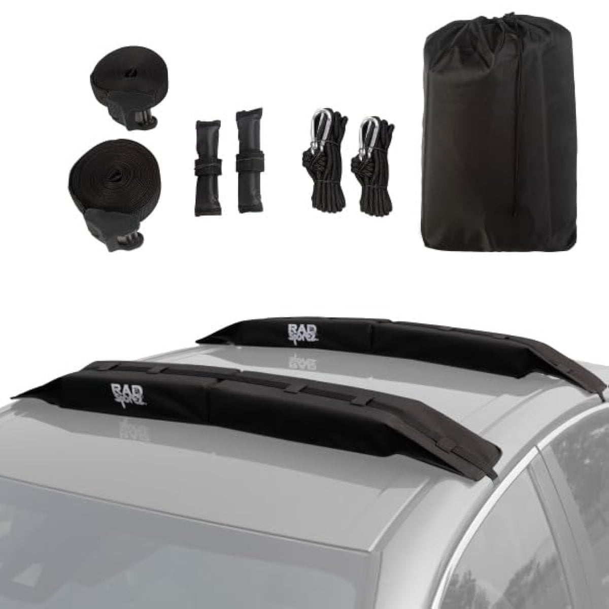 RAD Sportz front view of packed rack showing compact storage and portability