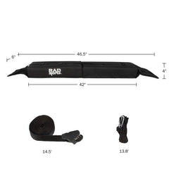 RAD Sportz loaded kayak on SUV roof demonstrating safe transport and stability