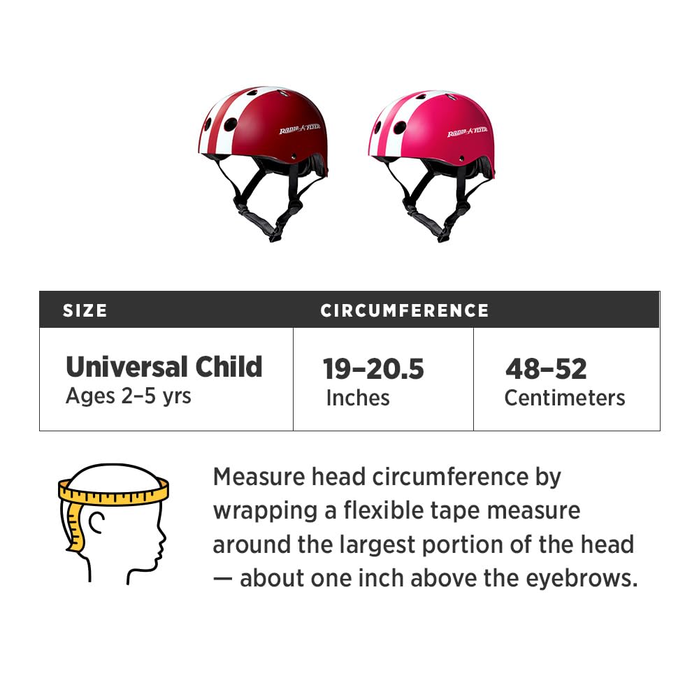 Radio Flyer pink helmet side profile highlighting coverage and comfortable fit for kids
