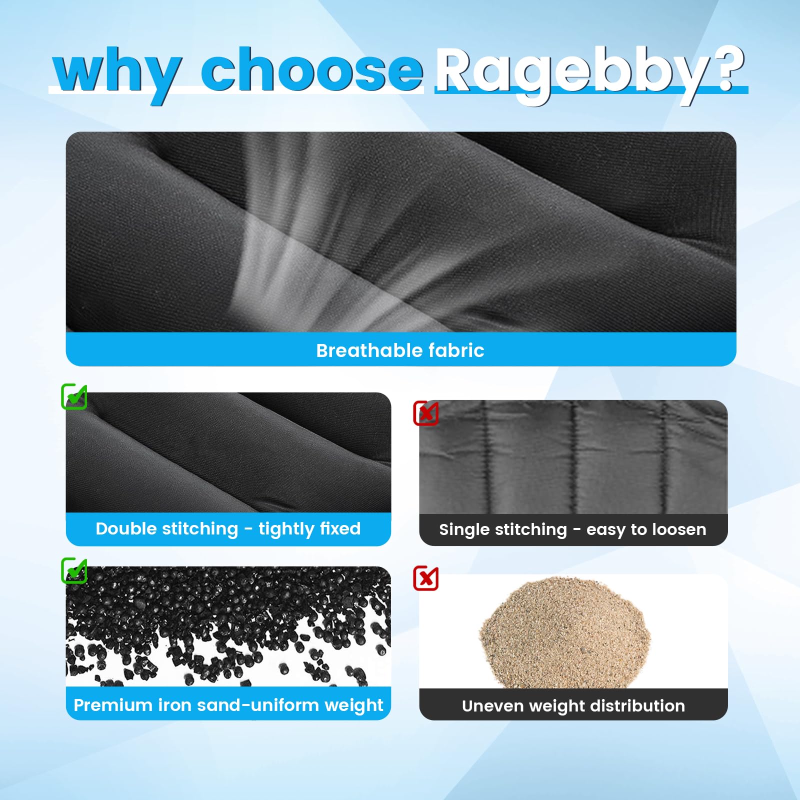 Ragebby vest flat lay highlighting breathable neoprene texture and seams
