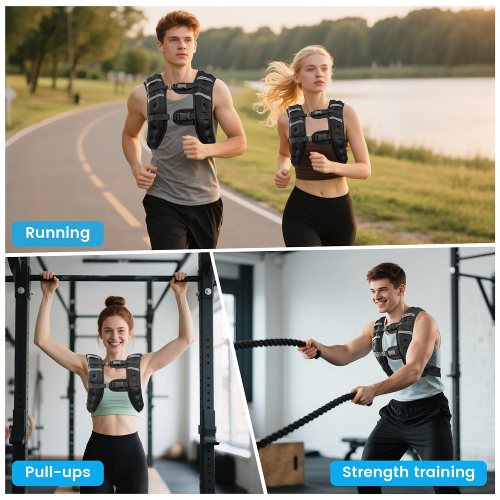 Athlete wearing Ragebby vest running outdoors to increase cardio intensity