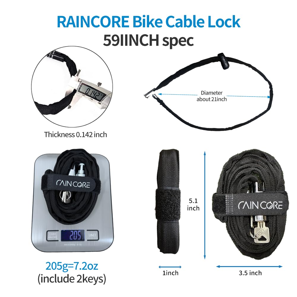 RAINCORE lock stowed in commuter bag highlighting easy carry and low weight
