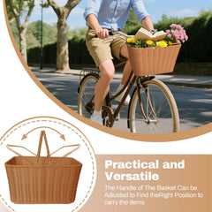 RainFlowwer detachable double handles being carried off-bike for easy transport