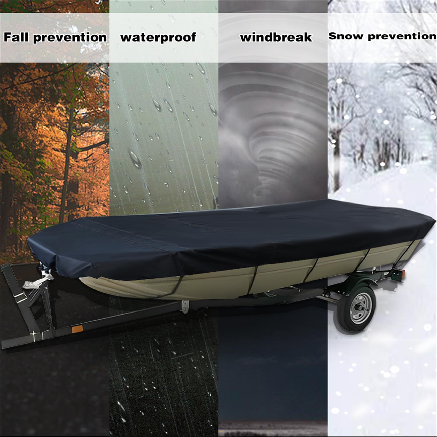 RainMan S installed on trailer showing secure fit and wind protection benefit