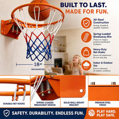 Rakon rim installed on driveway backboard demonstrating space-saving setup