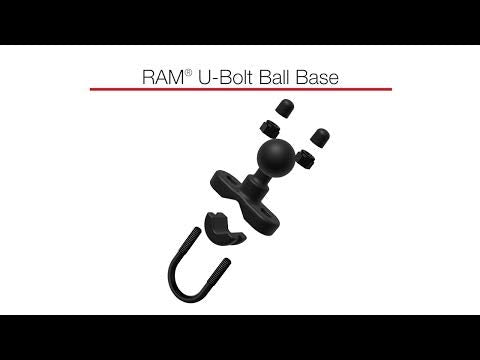 RAM MOUNTS next to handlebar for size and scale verification