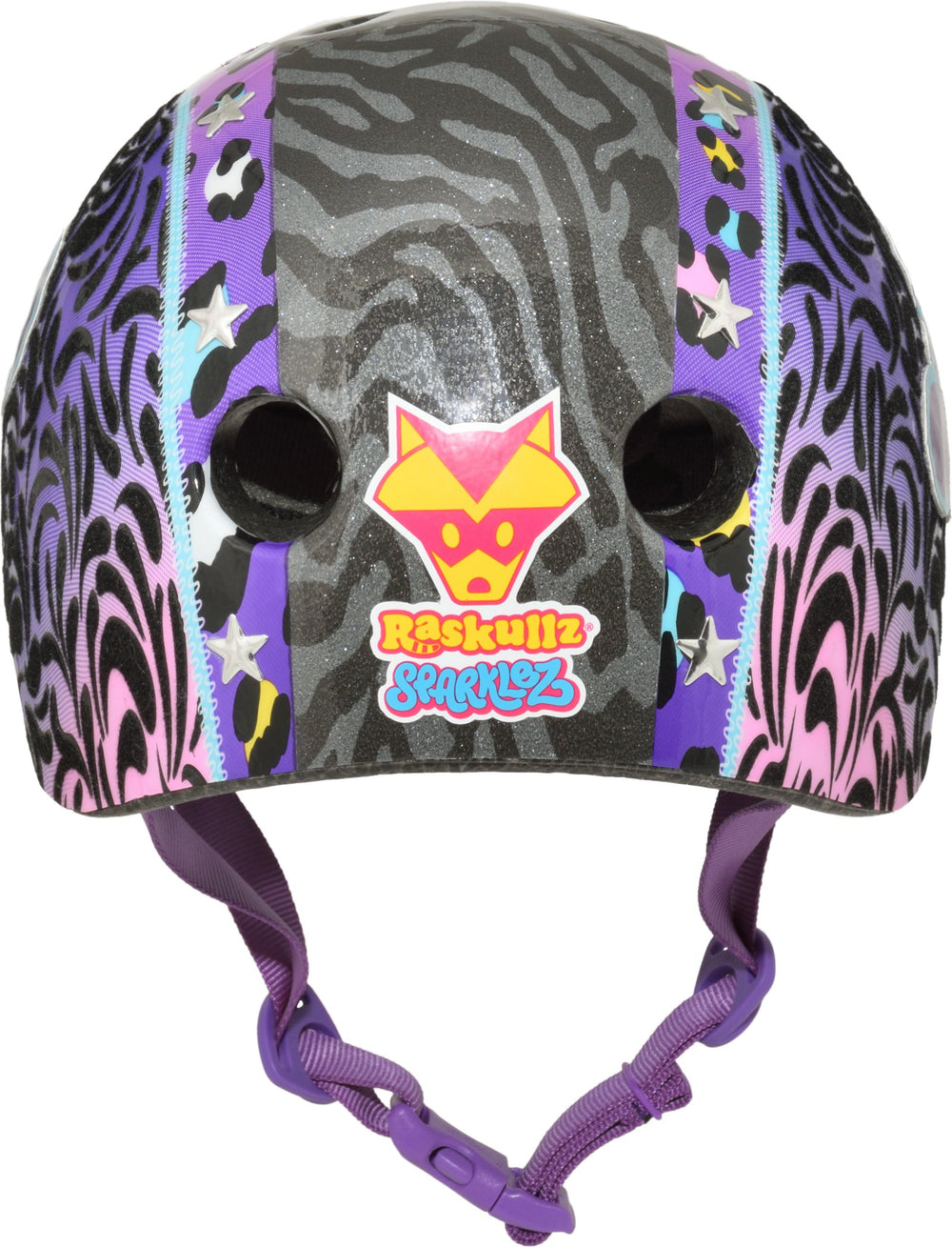 Raskullz side profile with silver star appliqués for visible style