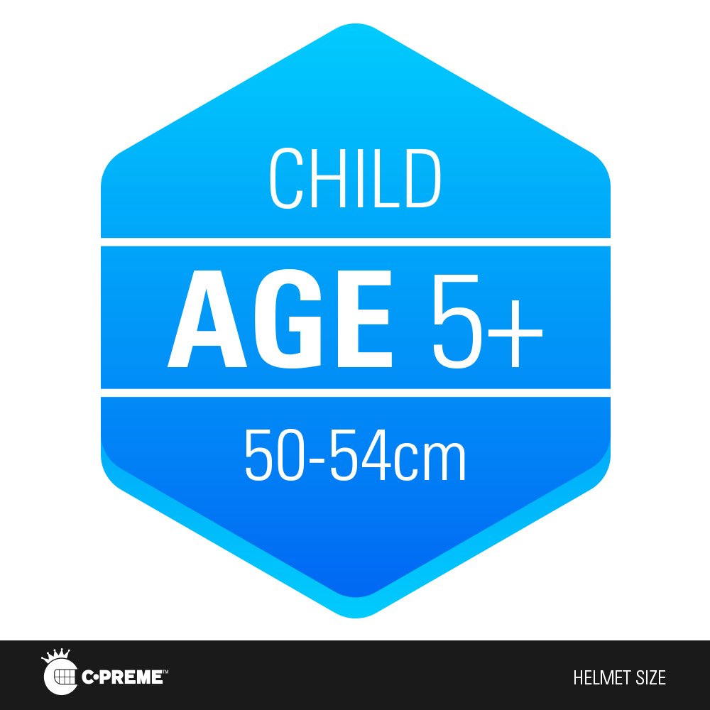 Raskullz helmet on child to show scale and comfortable coverage