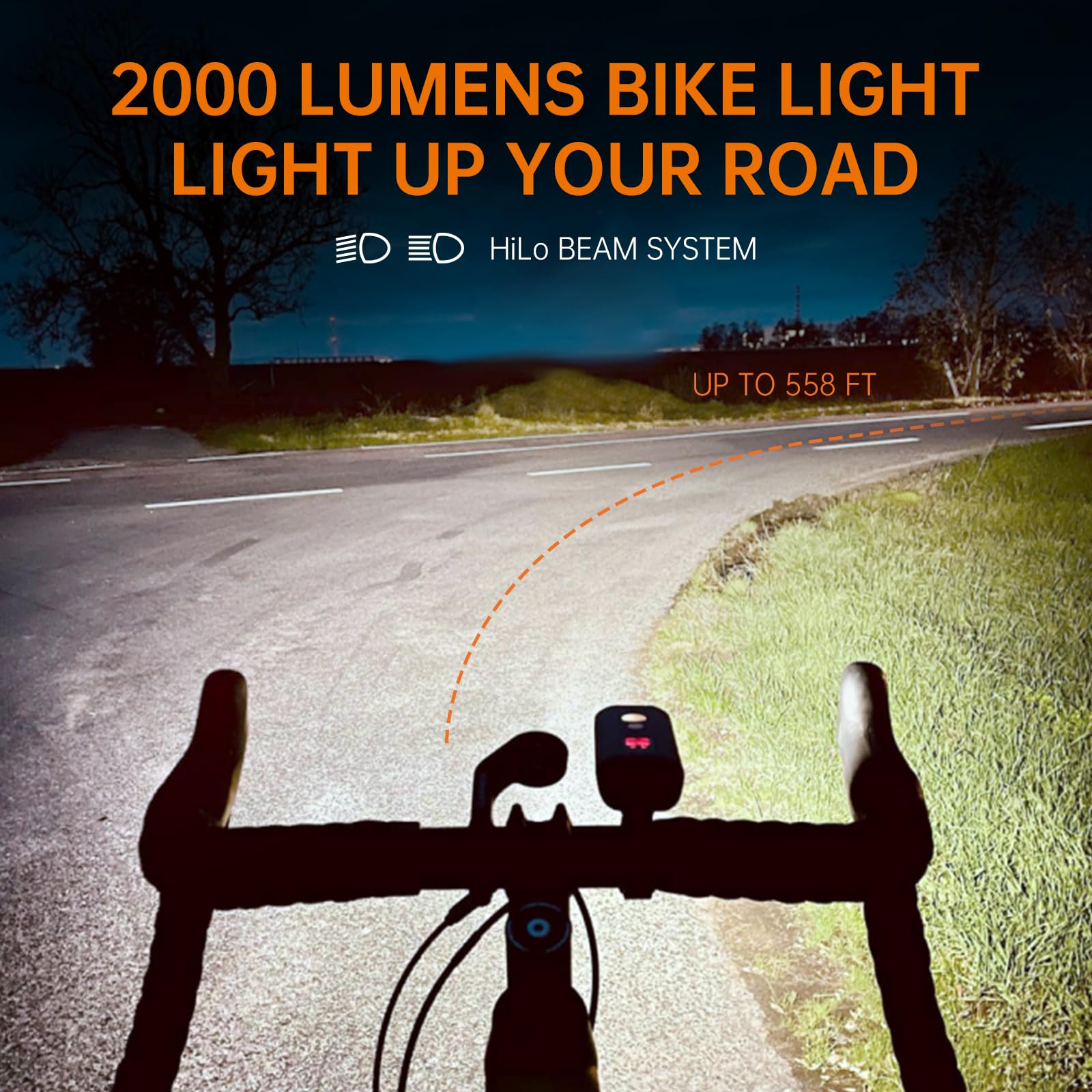 Ravemen PR2000 lens close-up revealing dual-lens anti-glare design for safety