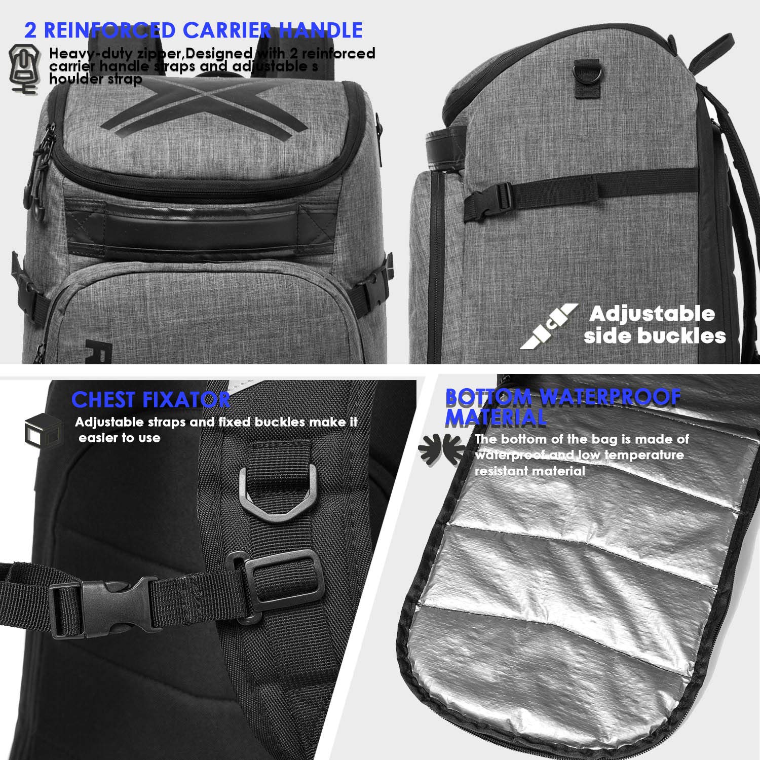 RAVOINCC padded shoulder straps and chest strap for comfortable load carry