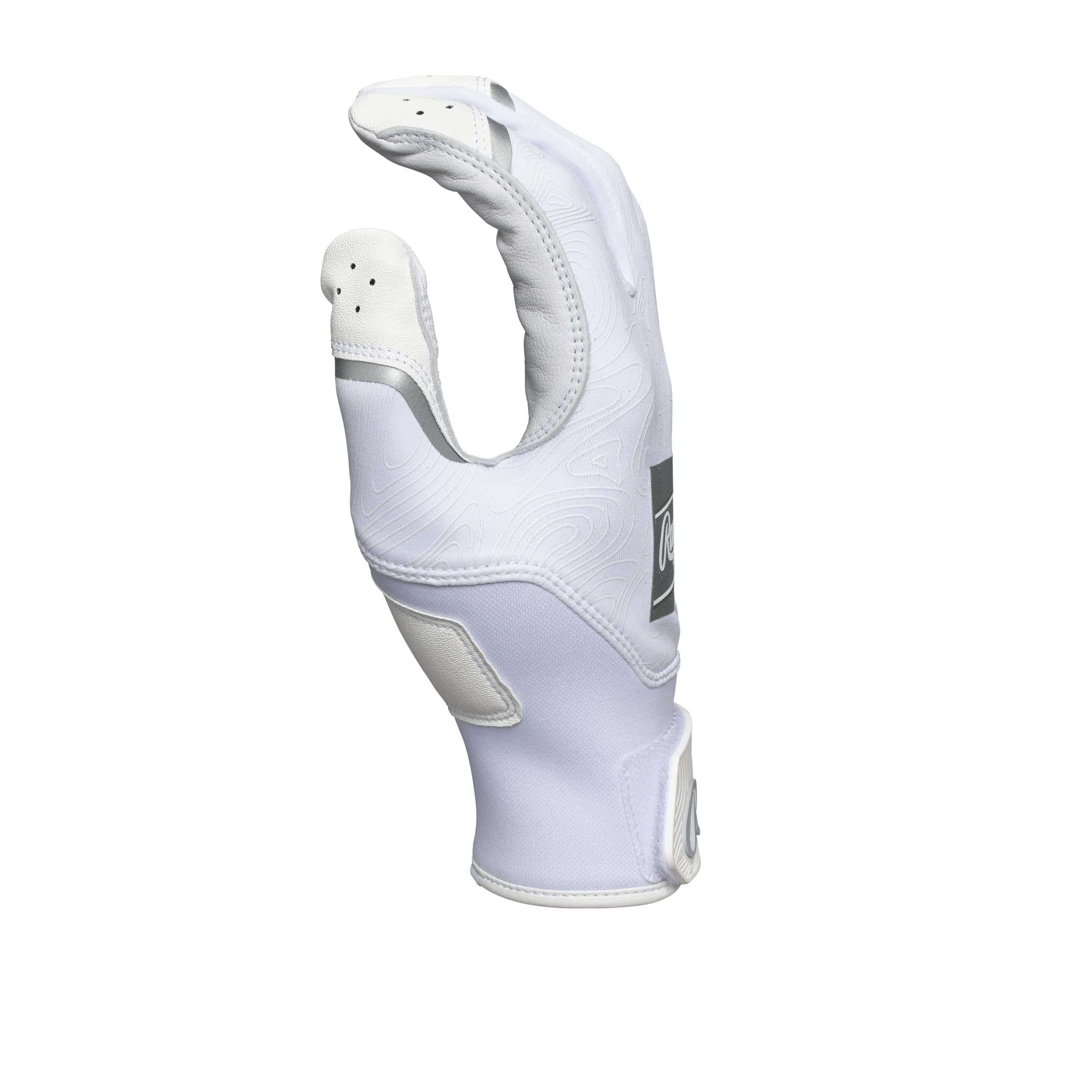 Rawlings gloves worn by player swinging bat demonstrating improved control and feel