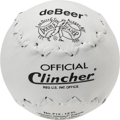 Rawlings deBeer CLINCHER front view showing cover and durable seams for long-lasting play