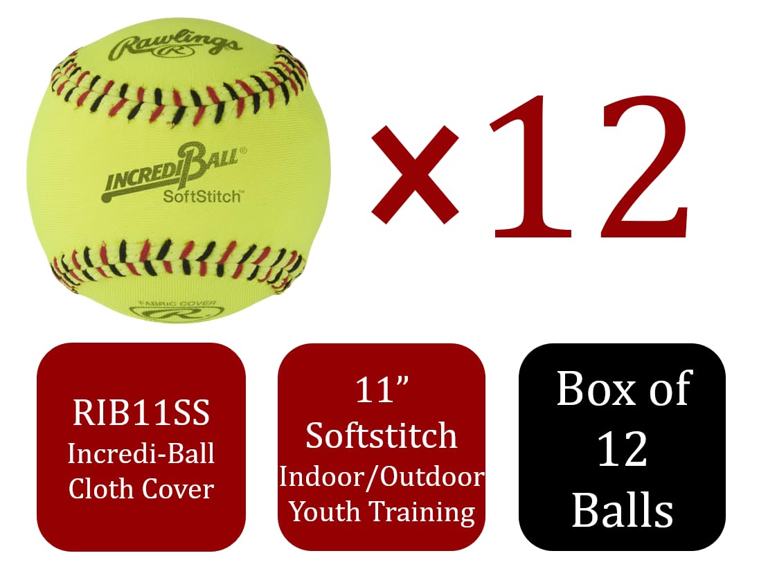 Rawlings Incredi-Ball close-up of seam and texture highlighting realistic stitching and grip