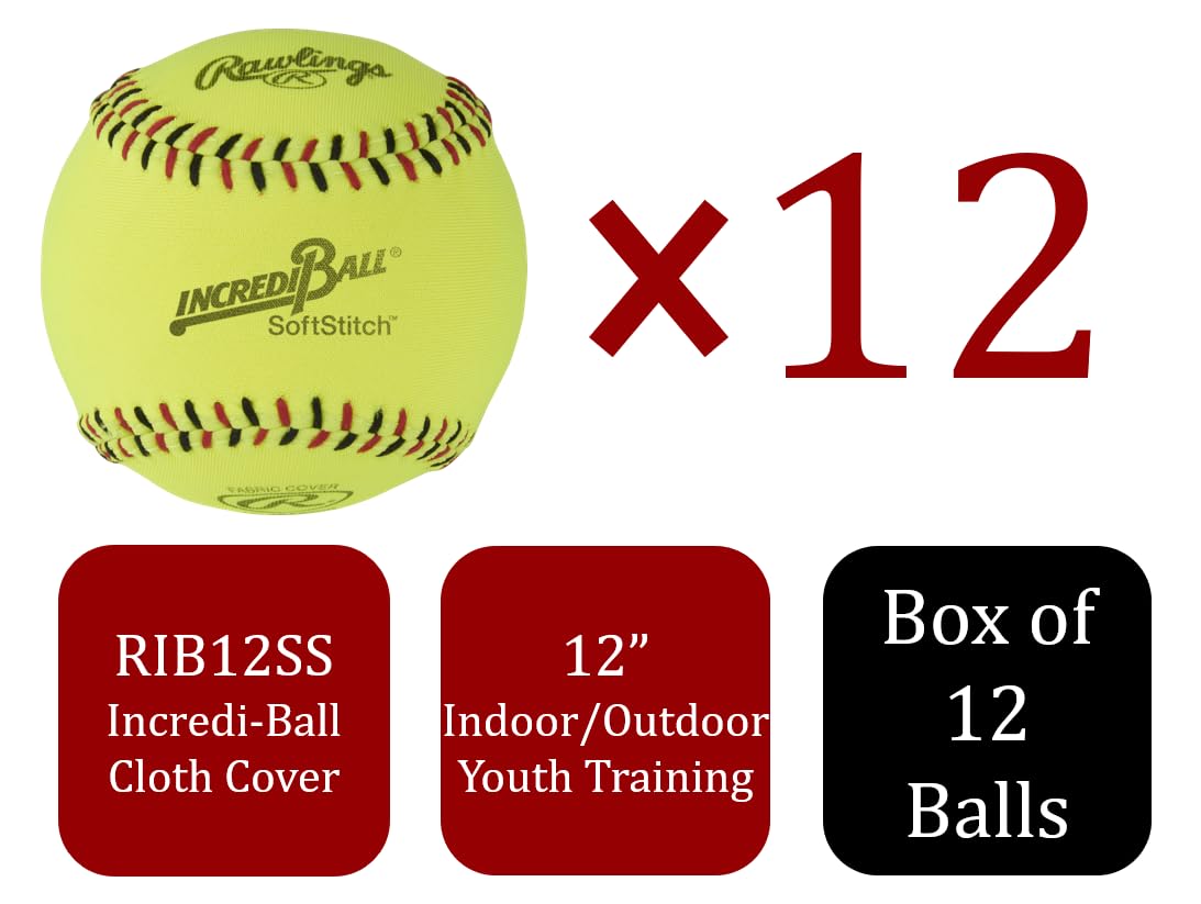 Rawlings Incredi-Ball close-up of softstitch seams highlighting grip and seam visibility