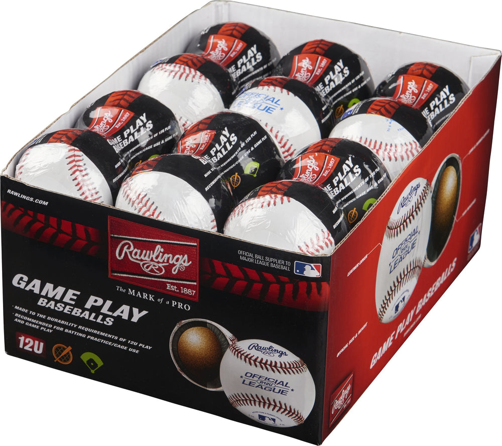 Rawlings baseball in youth player's hand demonstrating game-ready performance