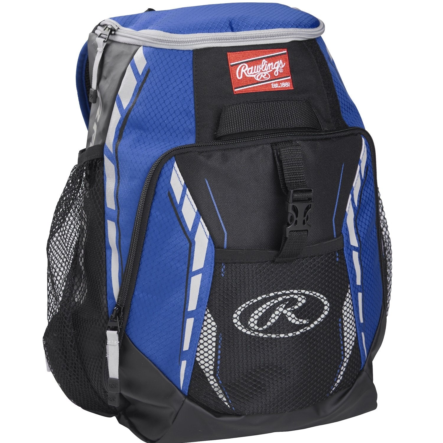Rawlings R400 front view showing pockets and easy-access shelf benefit
