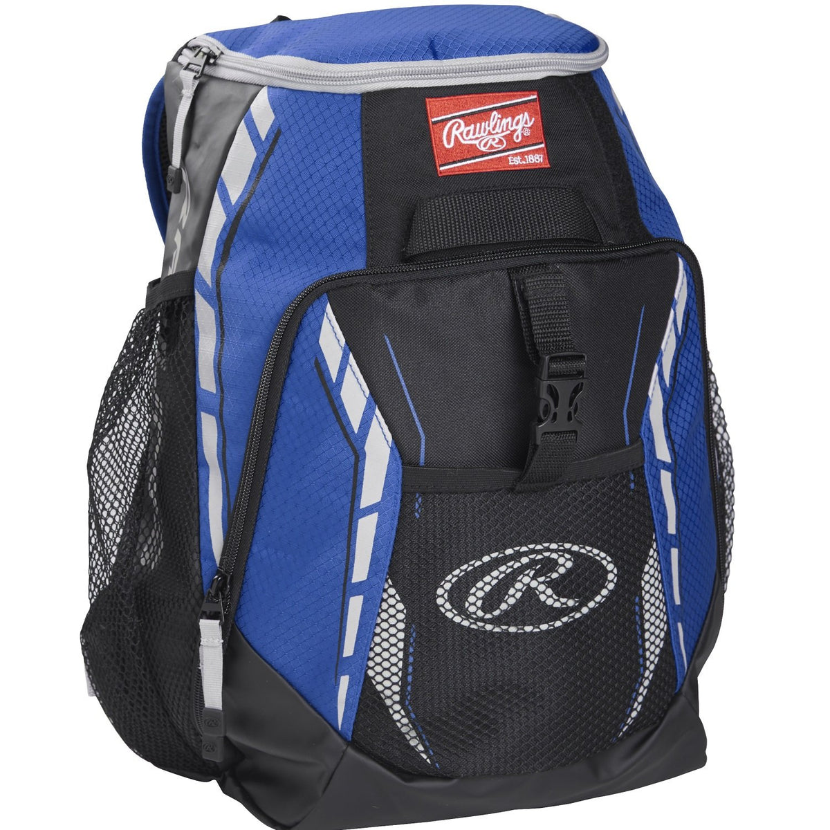 Rawlings R400 front view showing pockets and easy-access shelf benefit