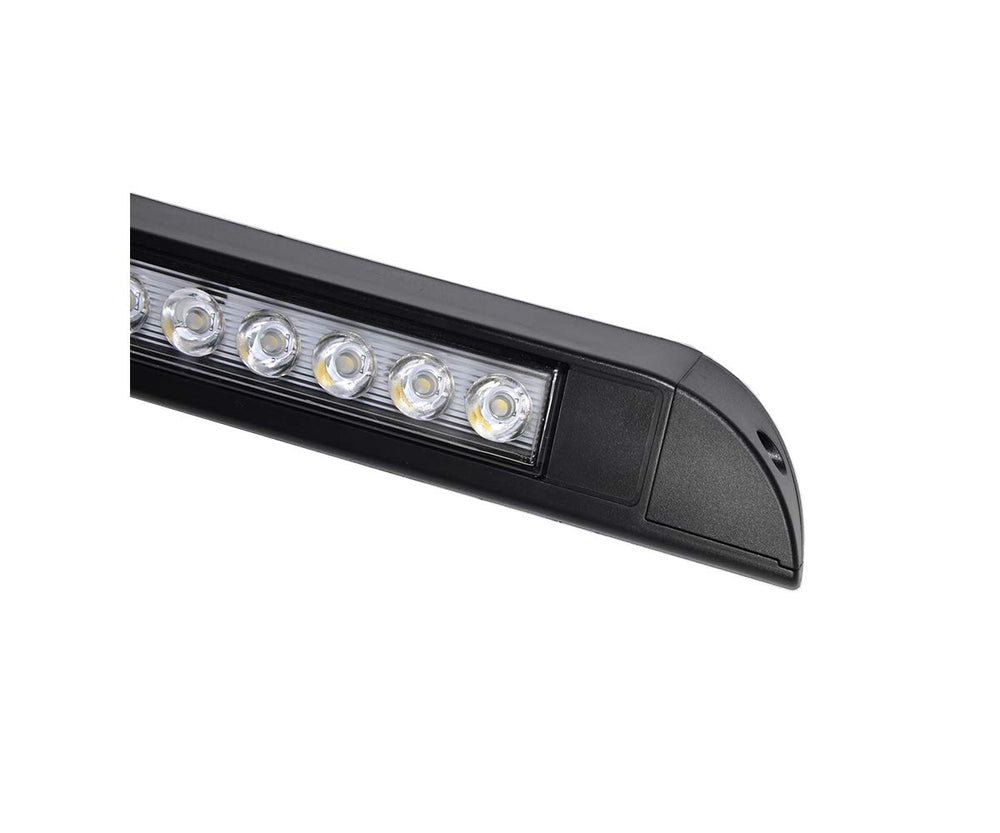 Raycharm black housing side profile demonstrating slim low‑drag design benefit