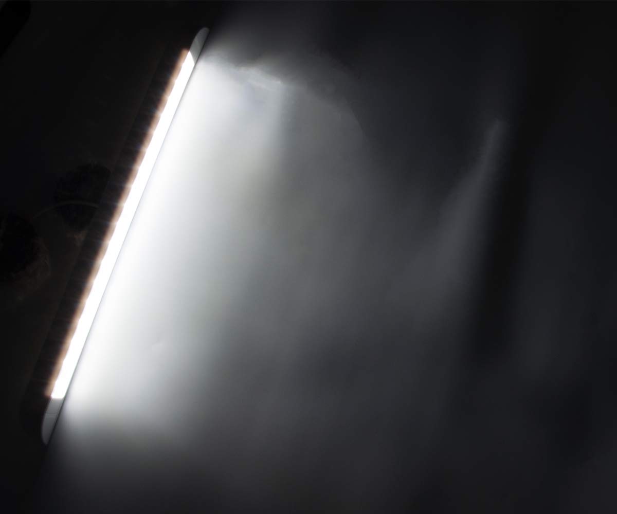 Raycharm closeup of clear polycarbonate lens highlighting UV resistance benefit