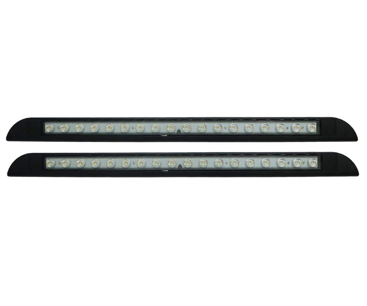 Raycharm two‑pack packaging showing both fixtures and included warranty benefit