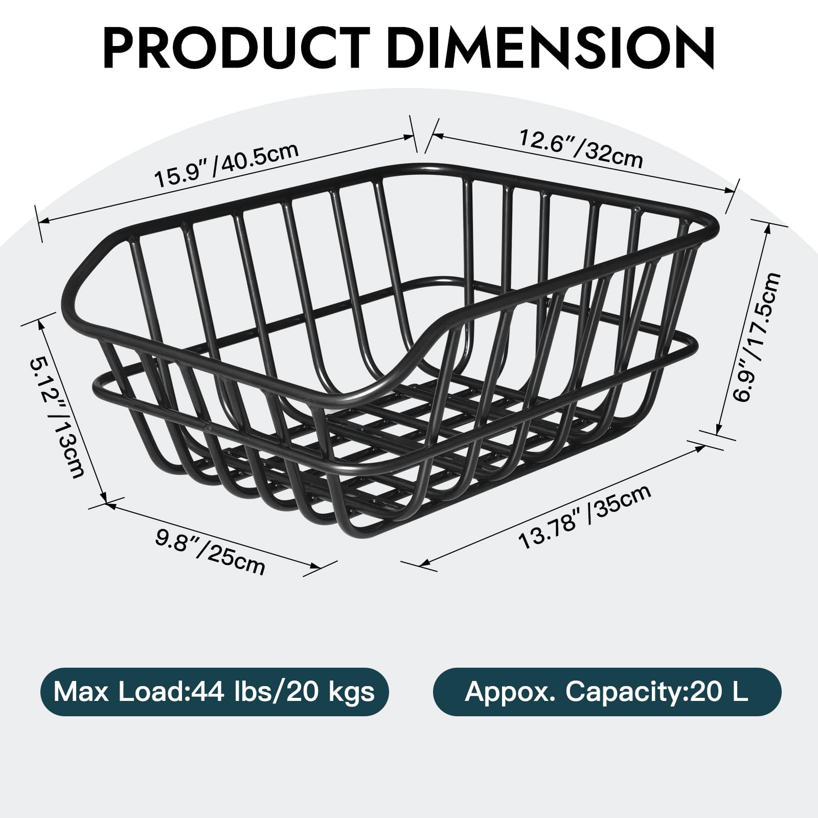 RAYMACE cargo net securing items inside basket to prevent shifting during rides for safety