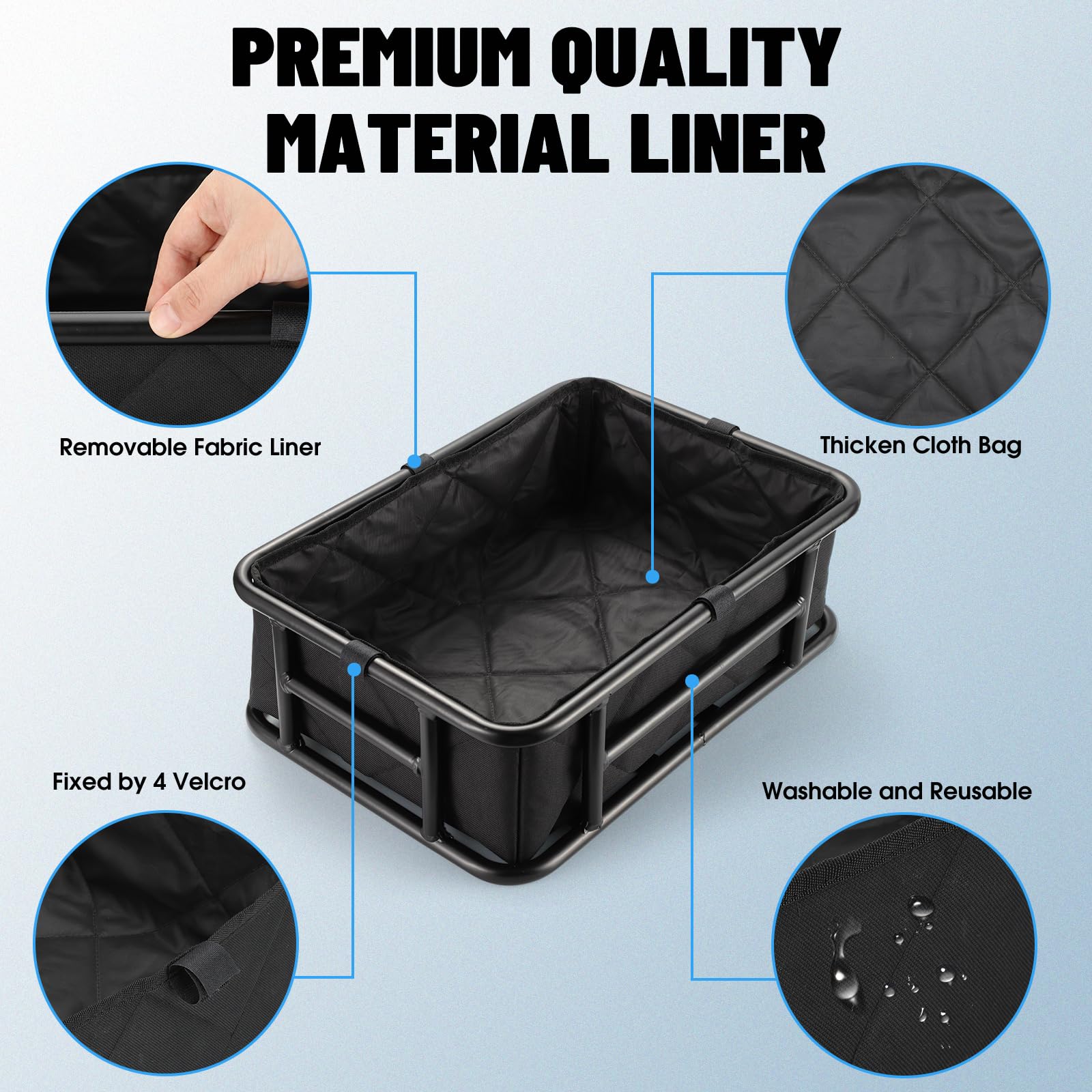 RAYMACE liner next to ruler illustrating exact product dimensions