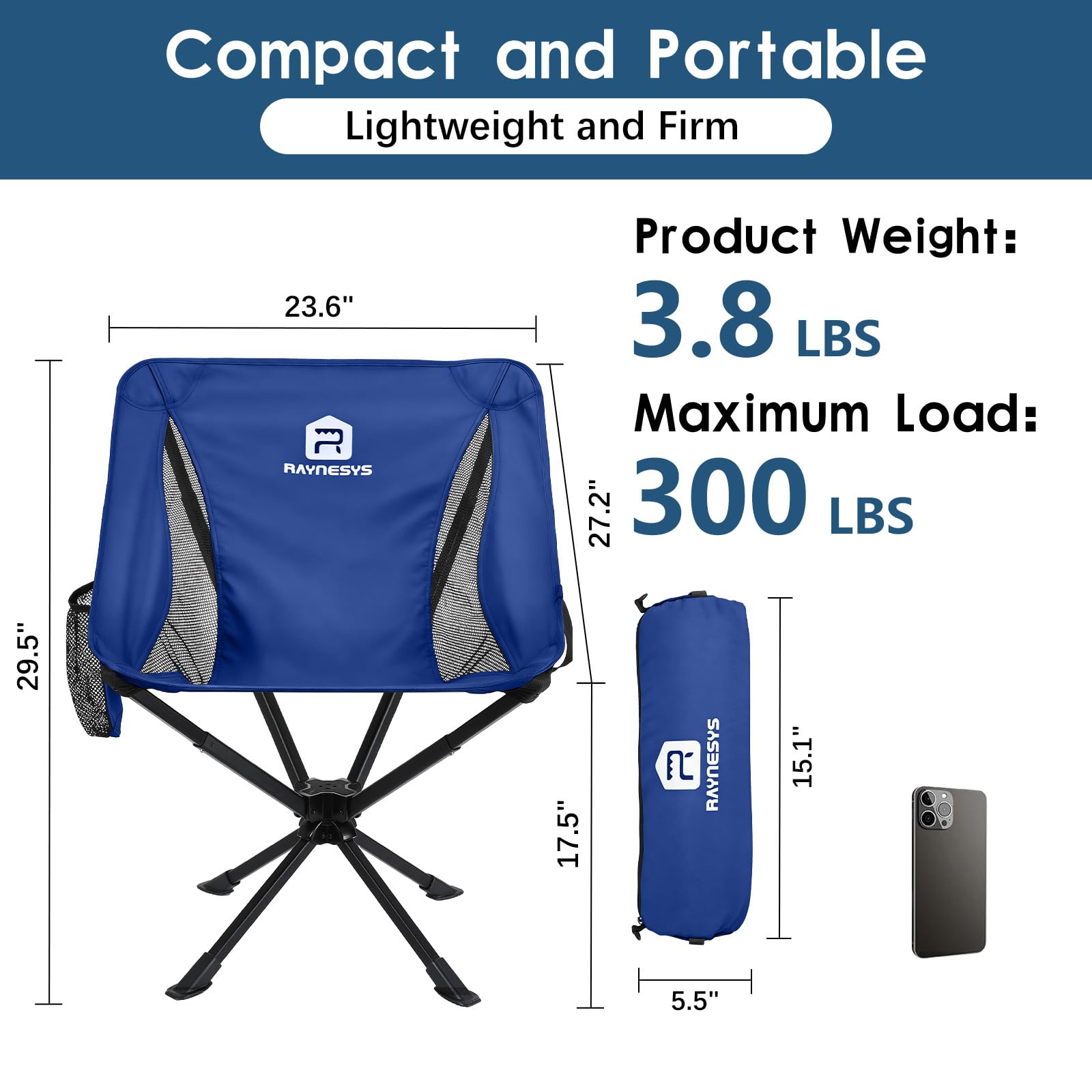 Raynesys packed in carry bag illustrating compact easy transport