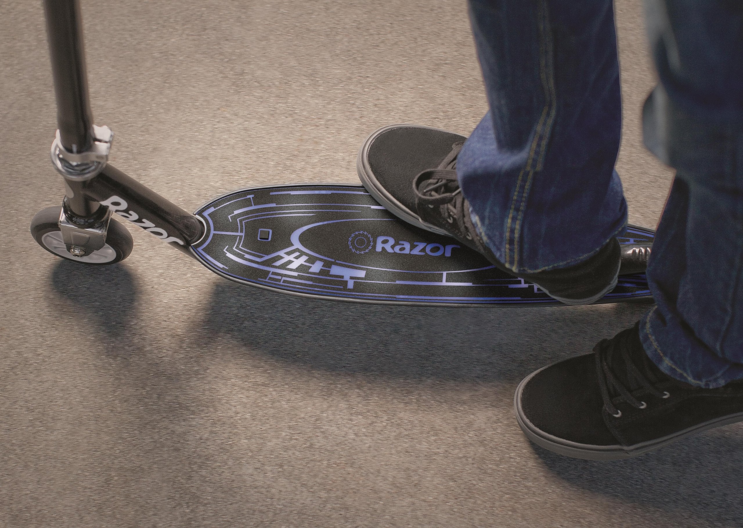 Razor Tekno rider in action demonstrating smooth cruising and playful illumination
