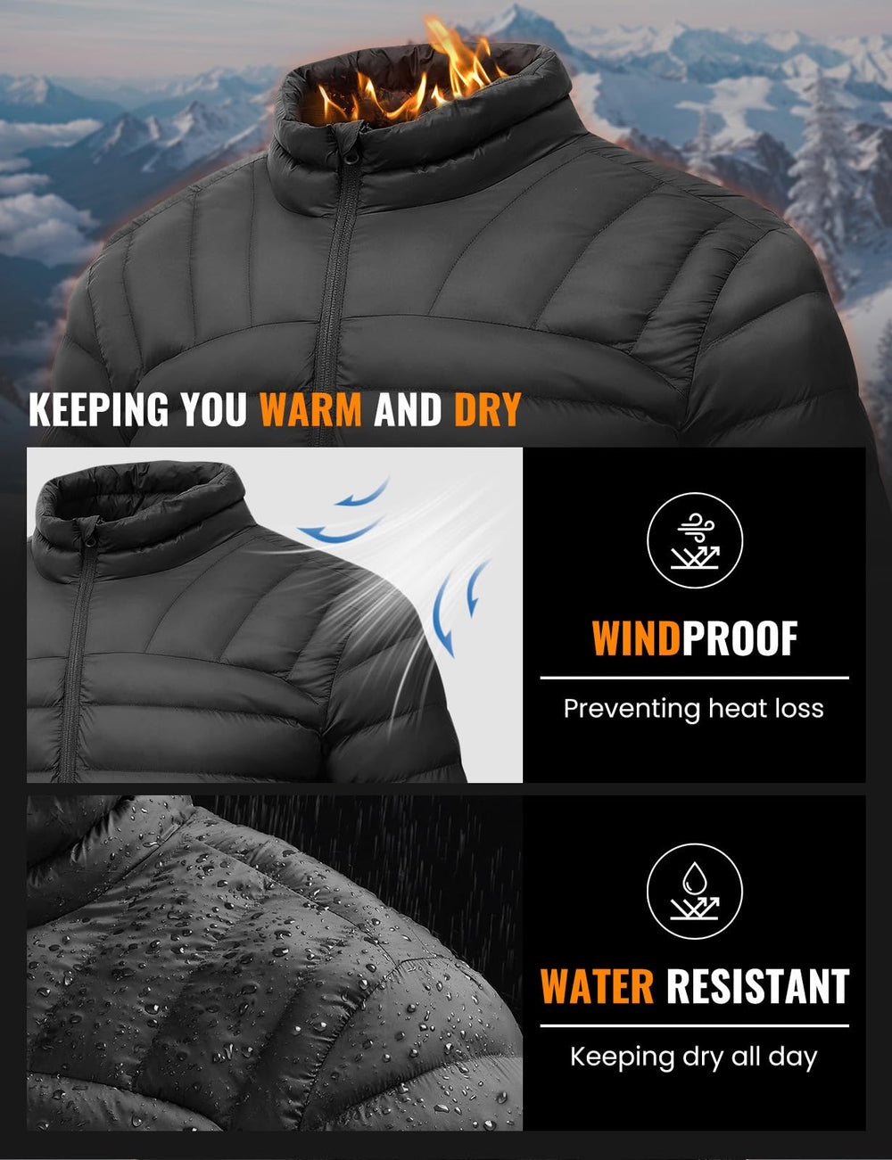 Rdruko close-up of nylon shell fabric showing water-resistant protection
