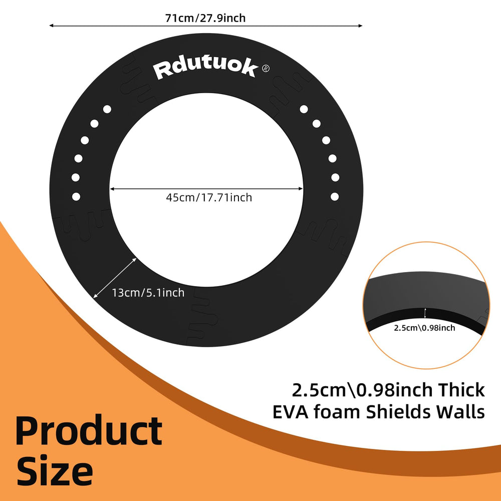 Rdutuok foam holding a dart tip securely to prevent wall damage