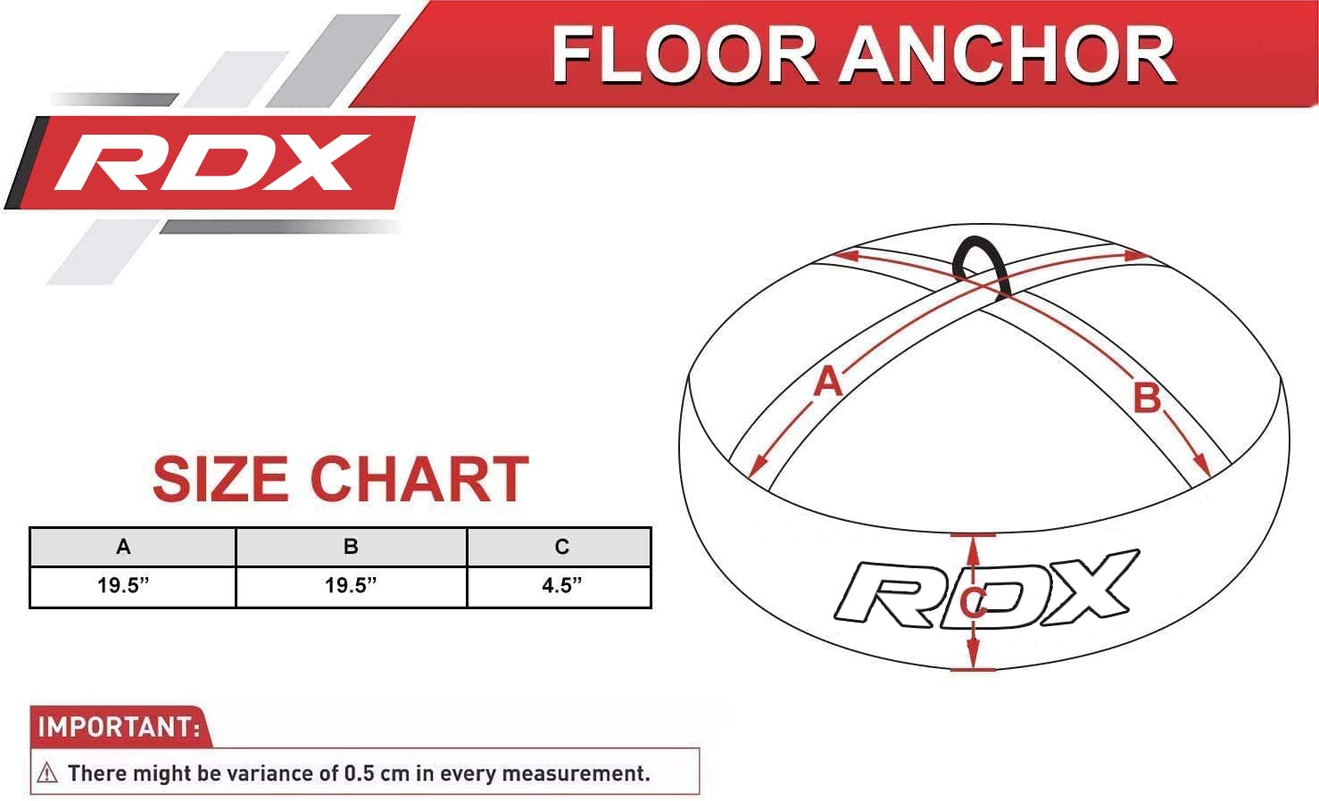 RDX anchor in gym attached to double-end speed ball demonstrating reduced swing benefit