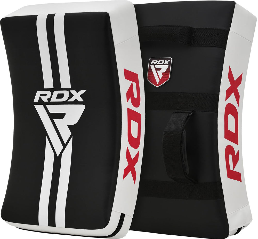 RDX front view kick shield showing wide target and clear branding for confident training