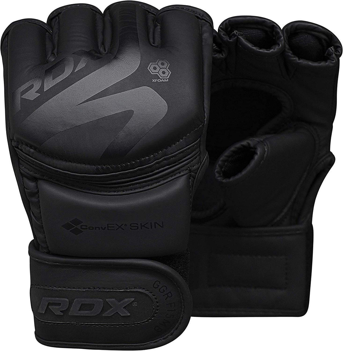 RDX front view of gloves showing strong leather and fit benefit durability