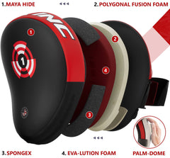 RDX inner hand compartment with palm dome for improved grip and alignment