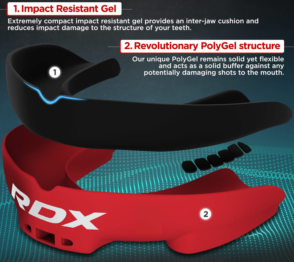 RDX mouth guard bite-tab detail preserving vents for consistent airflow during shaping