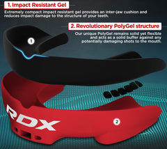 RDX mouth guard bite-tab detail preserving vents for consistent airflow during shaping