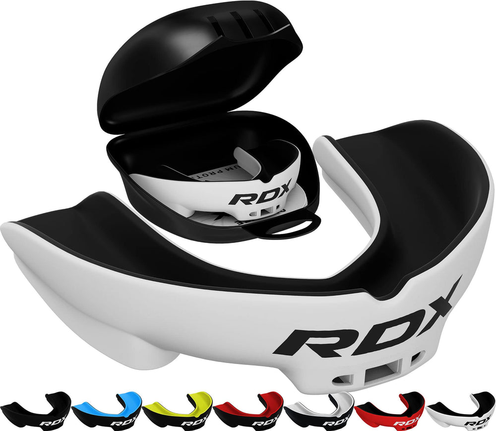 RDX mouth guard front view showing protective coverage and comfort