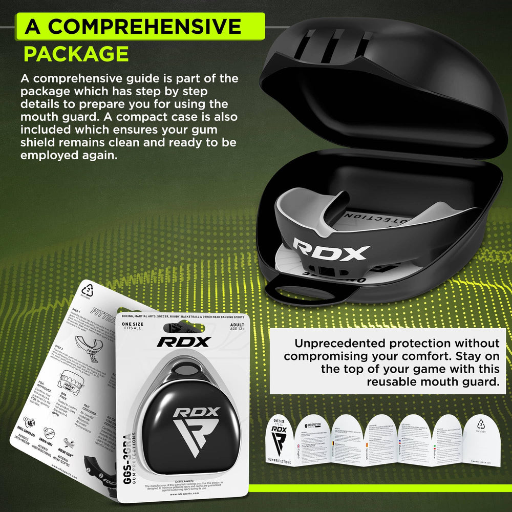 RDX child wearing mouth guard in training showing comfort and speech retention