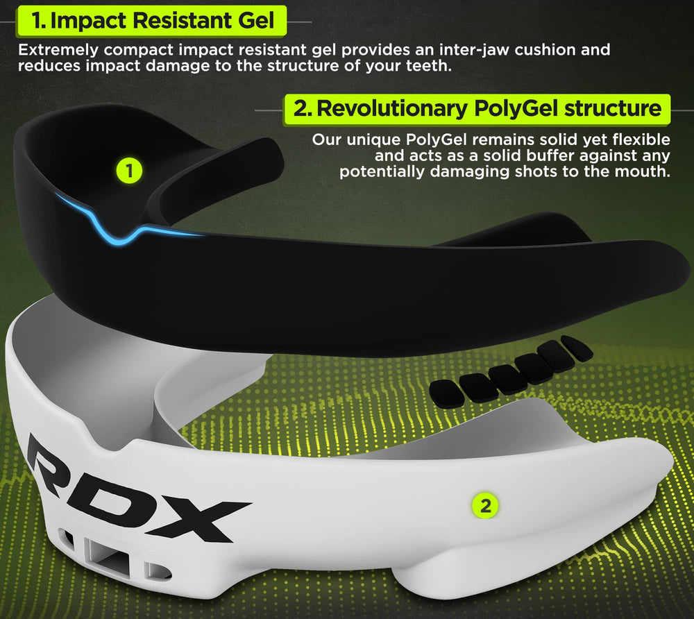RDX side profile of vented mouthpiece ensuring uninterrupted breathing
