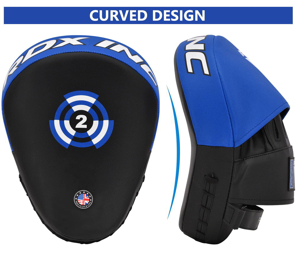 RDX mitt size comparison next to glove showing scale and suitable coverage